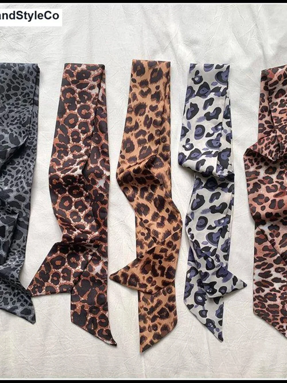 Imitation Silk Multi-Use Scarf 4-Pack for Hair, Neck & Handbag Accessory